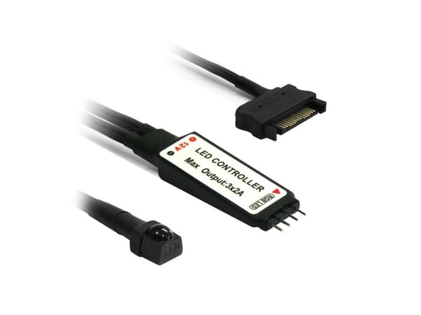 Nanoxia NXRGBC, Trådløs, Svart, Hvit, Knapper, IR Kabelfri, 12 V, 3x 2 A