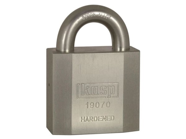 Kasp K19070D hengelås 70 mm sølv nøkkellås (ulike)