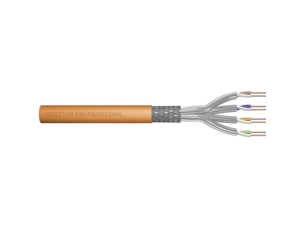 DIGITUS Professional - Samlet kabel - 100 m - SFTP, PiMF - CAT 7 - oransje, RAL 2000