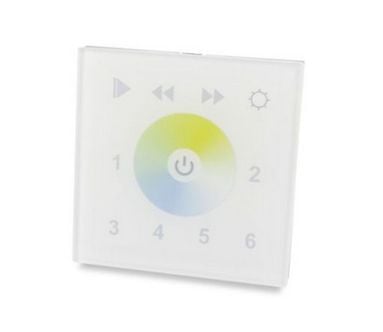 Synergy 21 LED-kontroller EOS 03 DMX512 dobbel hvit CCT veggbryter svart