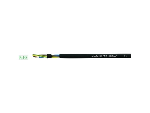 HELUKABEL 36008, Pienjännitekaapeli, Musta, Cooper, 0,75 mm², 29 kg/km, -30 - 60 °C