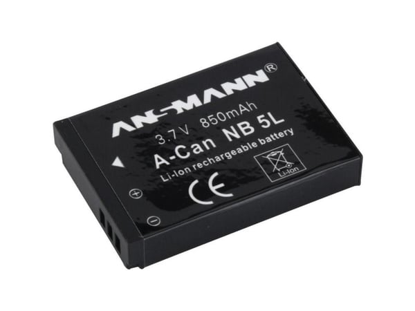 Ansmann A-Can NB 5 L - Kamerabatteri - Li-Ion - 850 mAh - for Canon PowerShot ELPH SD790, SD800, SD850, SD870, SD880, SD890, SD900, SD950, SD970, S...