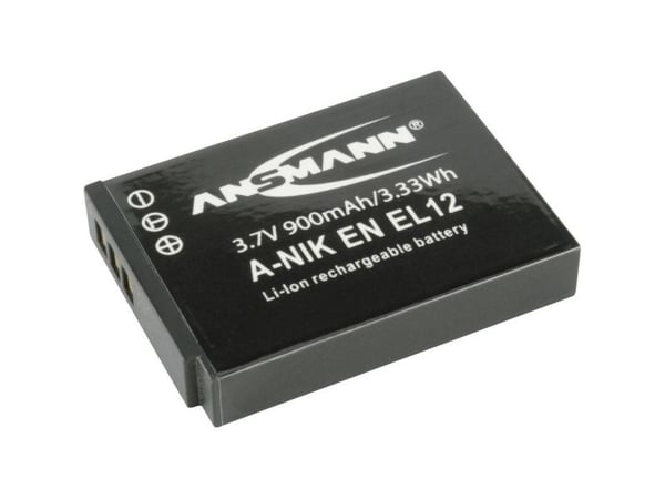 Ansmann A-Nik EN EL 12, 900 mAh, 3,7 V, Lithium-Ion (Li-Ion)