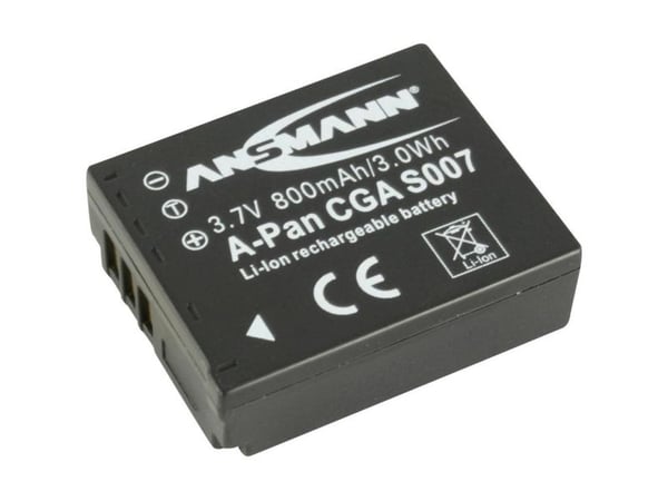 ANSMANN A-Pan CGA S007 - Kamerabatteri - Li-Ion - 800 mAh - for Panasonic Lumix DMC-TZ11, TZ15, TZ3EG-TA, TZ4EGM-S, TZ4E-K, TZ4E-S, TZ4P-S, TZ5E-S