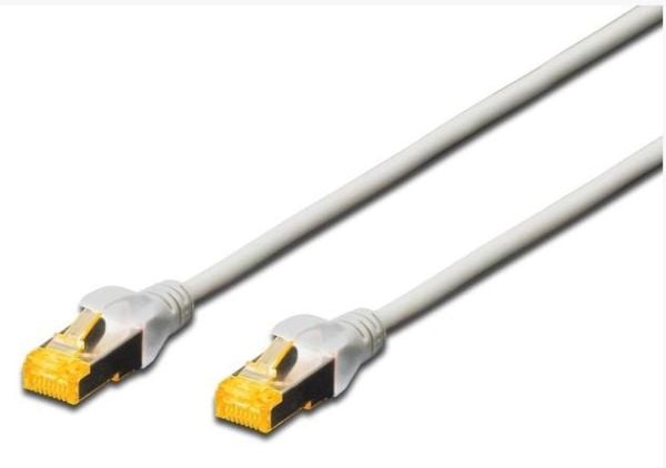 DIGITUS Professional - Patchkabel - RJ-45 (han) til RJ-45 (han) - 25 cm - SFTP - CAT 6a - halogenfri - grå