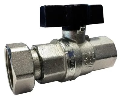 Mercury mätaranslutning - muff/försk. 1/2'' x 3/4'' T-spak. mässing