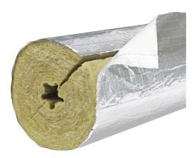 Alu-rørskål 22-28x20mm. 1,2m - Paroc HVAC Combi Alucoat T, max. 250°C