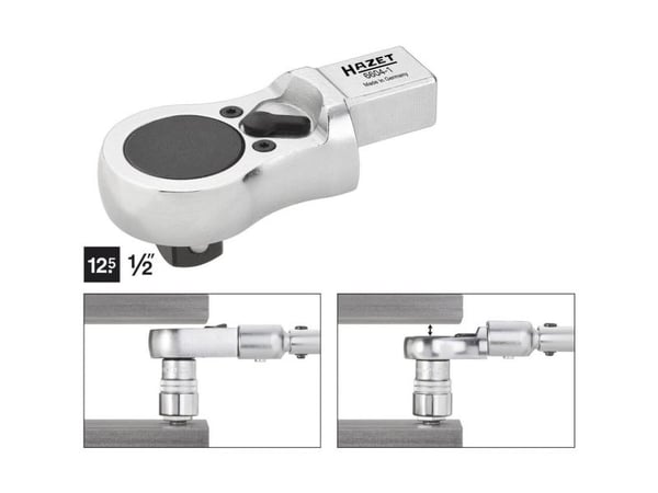 HAZET 6604-1, Yksittäinen kohde, jakoavaimen päätyliitin, Kromi, 12.5 mm, 40 mm, 81 mm