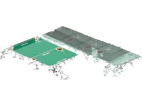 Delock 2,5" Converter SATA 22 pins > 1 x M.2 nøkkel B + 1 x mSATA - 9.5 mm - Lagringskontroll - mSATA, M.2 - M.2 Card / mSATA - SATA 6Gb/s