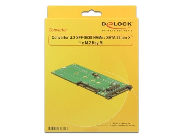 Delock - Grensesnittsadapter - M.2 - M.2 Card - SATA 6Gb/s, U.2