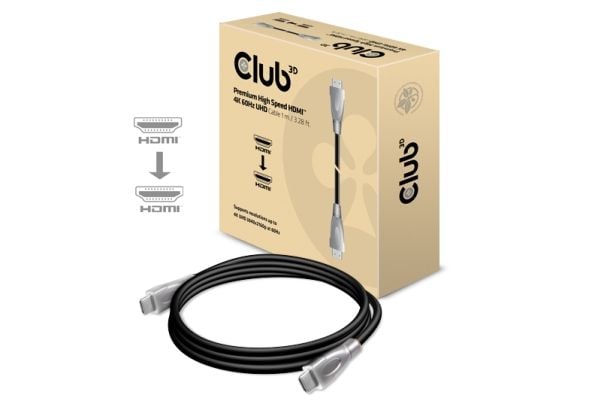 Club 3D CAC-1311 - HDMI-kabel - HDMI hann til HDMI hann - 1 m - 4K-støtte
