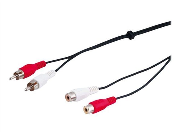 MicroConnect - Äänikaapeli - RCA han til RCA hun - 5 m