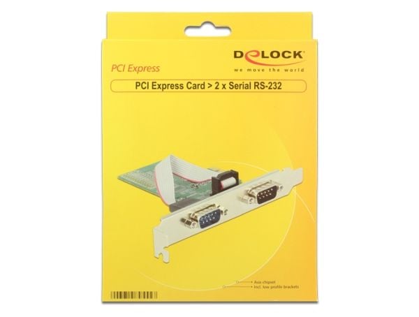 DeLOCK 89555, PCIe, Sarja, PCIe 2.0, RS-232, PC, Kiina