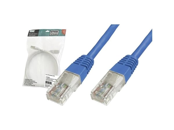 DIGITUS Ecoline - Liitäntäkaapeli - RJ-45 (han) til RJ-45 (han) - 2 m - UTP - CAT 5e - booted - blå - sininen