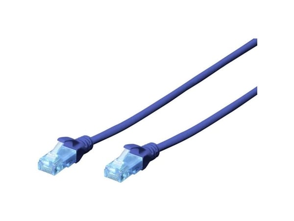 DIGITUS Ecoline - Liitäntäkaapeli - RJ-45 (han) til RJ-45 (han) - 5 m - UTP - CAT 5e - booted - blå - sininen
