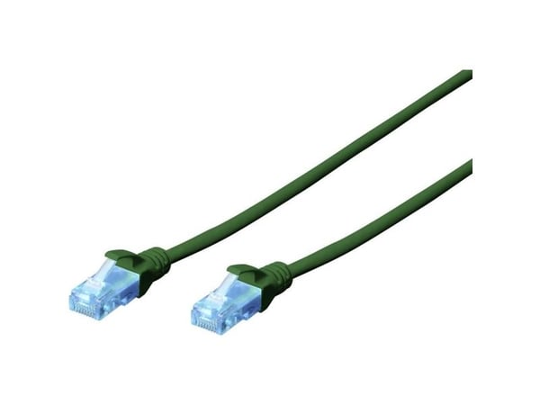 DIGITUS Ecoline - Koblingskabel - RJ-45 (hann) til RJ-45 (hann) - UTP - CAT 5e - med støvel - grønn