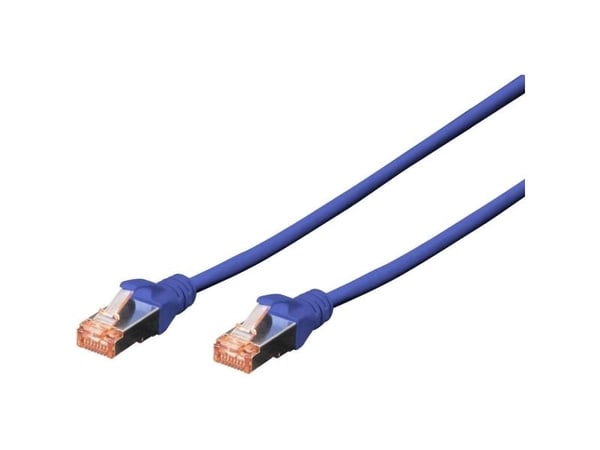 DIGITUS Patch Cable - Patchkabel - RJ-45 (han) til RJ-45 (han) - 3 m - SFTP - CAT 6 - booted, halogenfri, knastfri - blå, RAL 5017