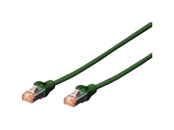 DIGITUS - Koblingskabel - RJ-45 (hann) til RJ-45 (hann) - 50 cm - SFTP - CAT 6 - med støvel, halogenfri, uten hindringer - grønn, RAL 6016