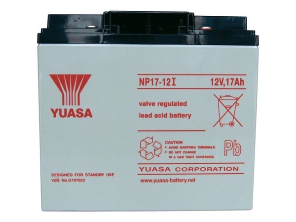 Yuasa NP17-12, Forseglet blysyre (VRLA), Hvit, 17000 mAh, 12 V