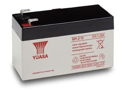 Yuasa NP1.2-12, Forseglet blysyre (VRLA), 12 V, 1 stykker, Sort, Hvit, 1,2 Ah, 580 g