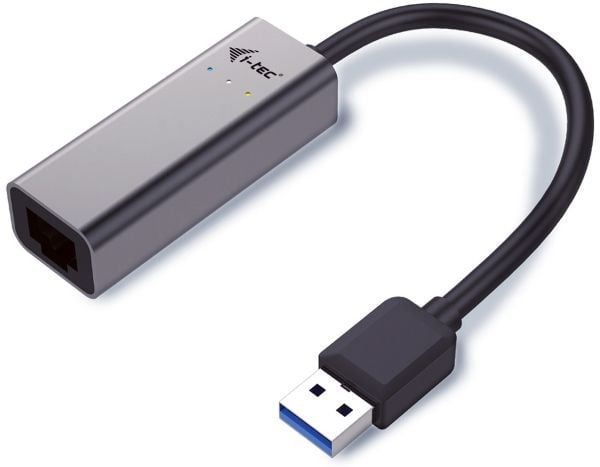 i-Tec USB 3.0 Metal Gigabit Ethernet Adapter - Nettverksadapter - USB 3.0 - Gigabit Ethernet x 1 - romgrå