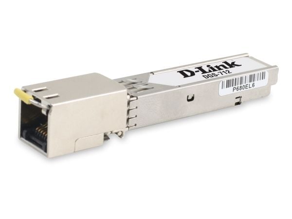 D-Link DGS 712 - SFP (mini-GBIC) transceivermodul - 1GbE - 1000Base-T - RJ-45 - for DES 30XX; DGS 12XX; DXS 1210; Nuclias Cloud-Managed DBS-2000-28...
