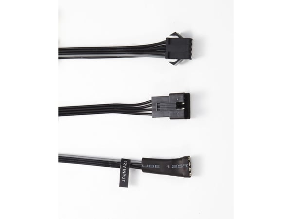 Phanteks PH-CB-RGB4P, 0,609 m, 4 Pin, 1 x RGB LED Extension Connector (12V, G, R, B), 1x Motherboard RGB LED Connector, 1x RGB LED Strip..., Sort, ...