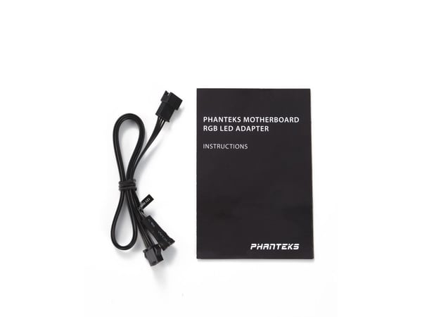 Phanteks PH-CB-RGB4P, 0,609 m, 4 Pin, 1 x RGB LED Extension Connector (12V, G, R, B), 1x Motherboard RGB LED Connector, 1x RGB LED Strip..., Sort, ...