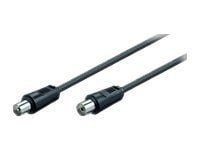 MicroConnect - Antennekabel - IEC-kobling hann til IEC-kobling hunn - 1.5 m - dobbeltskjermet koaksial - svart