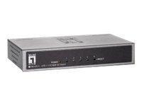 LevelOne FEU-0511 - Switch - ikke-styrt - 4 x 10/100 + 1 x 100Base-FX - stasjonær, veggmonterbar