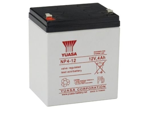 Yuasa NP4-12, Lyijyakut (VRLA), 12 V, valkoinen, 4000 mAh, 1,67 kg Yuasa NP4-12, Lyijyakut (VRLA), 12 V, valkoinen, 4000 mAh, 1,67 kg