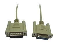 MicroConnect - Näyttökaapeli - DB-15 (han) til DB-15 (hun) - 2 m - tommelskruer - beige