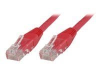 Microconnect UTP6002R, 0,2 m, Cat6, U/UTP (UTP), RJ-45, RJ-45, Punainen