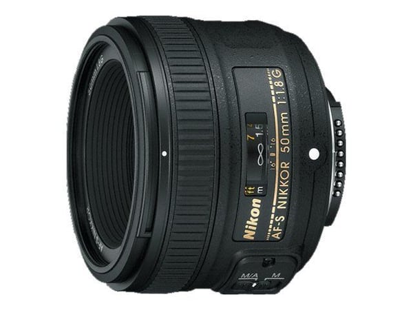 Nikon AF-S NIKKOR 50 mm f/1.8G SLR Standard zoomobjektiv Svart