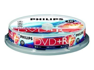 Philips DR8S8B10F - 10 x DVD+R DL - 8.5 GB (240 min) 8x - spindel