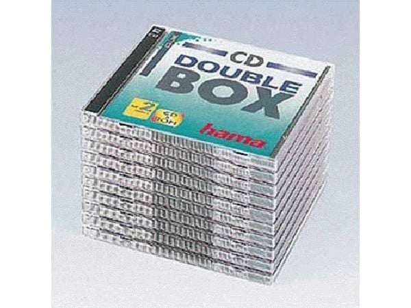 Hama CD Double Jewel Case Standard, Pack 10, 2 levyt, Läpinäkyvä, 142 mm, 126 mm, 102 mm, 560 g Hama CD Double Jewel Case Standard, Pack 10, 2 levyt, Läpinäkyvä, 142 mm, 126 mm, 102 mm, 560 g