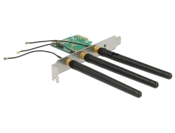 Delock PCI Express Card > 1 x internal M.2 Key A Slot with 3 external Antennas - Internbussutvider
