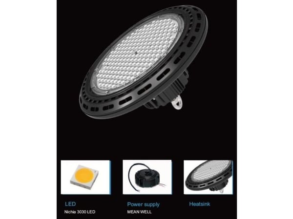 Synergy 21 LED spot pendellampe UFO 150W for industri- og lagerhaller cw 90 DIM