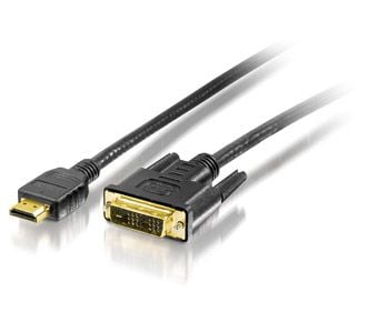 Equip 119325, 5 m, HDMI, DVI-D, Hanstik, Hanstik, Kultainen