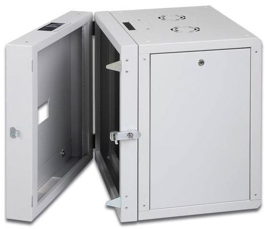 Digitus DN-19 20-U-3 - Skap - veggmonterbar - grå, RAL 7035, pulverbelegg - 20U - 19"