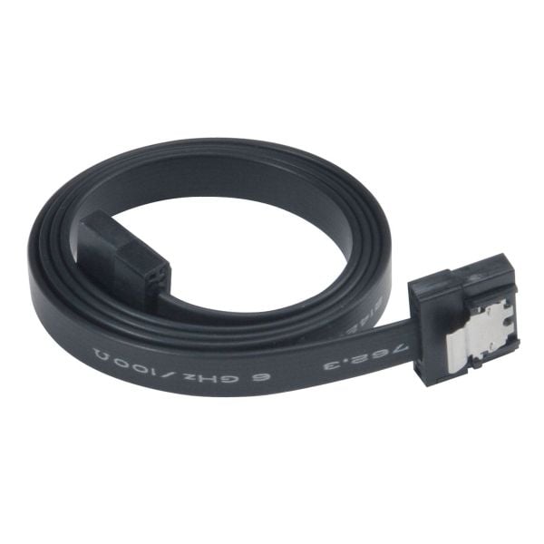 Akasa PROSLIM - SATA-kabel - Serial ATA 150/300/600 - SATA (hona) till SATA (hona) - 30 cm - spolad, rak kontakt - svart