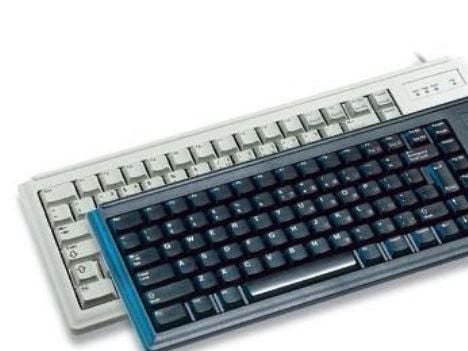 CHERRY Compact-näppäimistö G84-4400 - Näppäimistö - USB - englanti - vaaleanharmaa