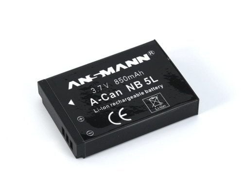Ansmann A-Can NB 5 L - Kamerabatteri - Li-Ion - 850 mAh - for Canon PowerShot ELPH SD790, SD800, SD850, SD870, SD880, SD890, SD900, SD950, SD970, S...