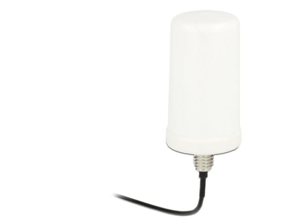 Delock WLAN RP-SMA - Antenne - utendørs - Wi-Fi - 0 dBi - rundtstrålende - utendørs - hvit