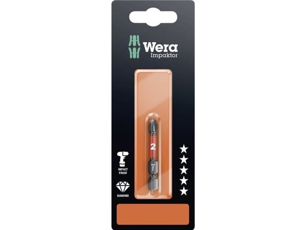 Wera 851/4 IMP DC SB SiS 05073956001 Ristikkäisleikkuri PH 2 Työkaluteräs Seos, timanttipäällystetty F 6,3 1 kpl 1 kpl