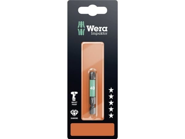 Wera 867/4 IMP DC SB SiS 05073967001 Torx bit T 40 Verktøystål Legering, Diamantbelagt F 6,3 1 stk.