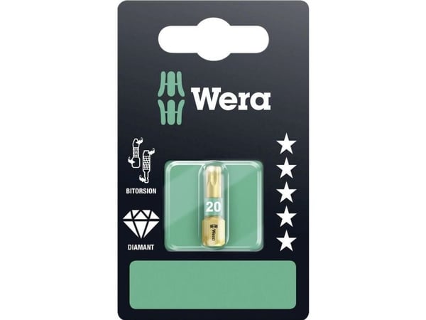 Wera Torx-bit T 20 867/1 BDC SB SiS diamantbelagt | D 6,3 | 1 stk (05134376001)
