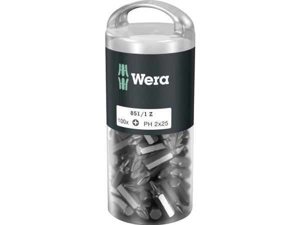 Wera 851/1 Z DIY 100 SiS, 100 stykker, Philips, PH 2, CE, GS, DVE, 25 mm, 50 mm