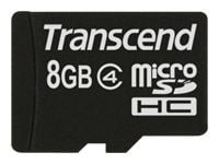 Transcend - Flashminnekort - 8 GB - Class 4 - microSDHC