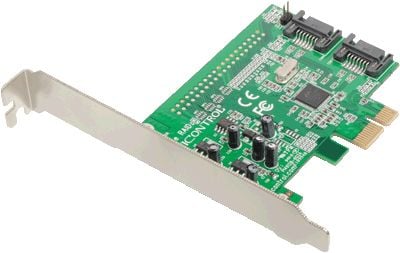 Dawicontrol DC 600e RAID - Lagringskontroller (RAID) - 2 sendere/kanal - SATA-600 Low Profile - 600 MBps - RAID 0, 1, JBOD - PCI Express 2.0 x1 (DC...